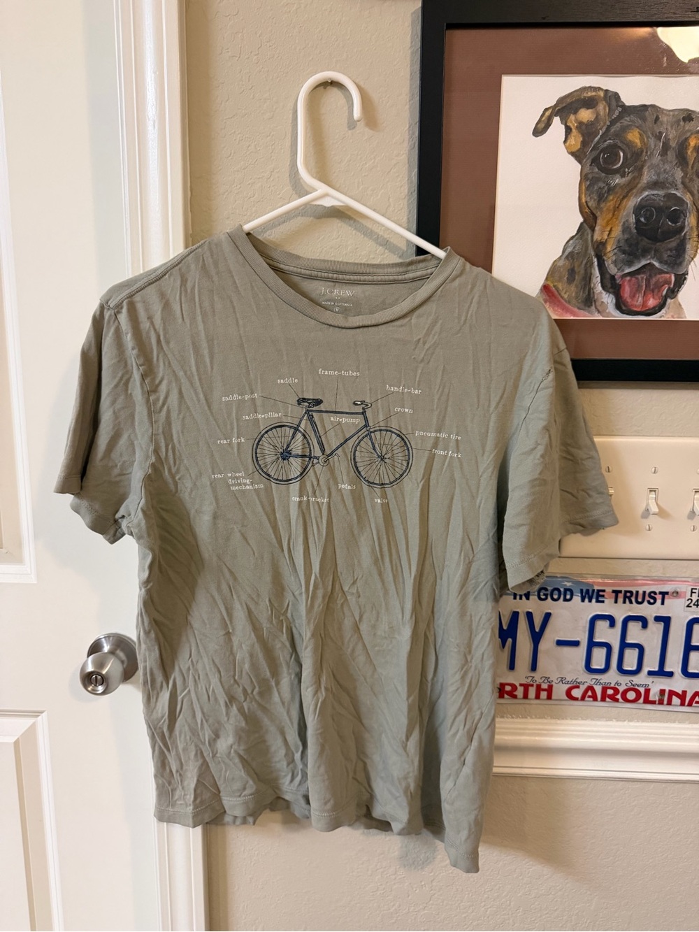 J. Crew Men’s Bicycle Graphic Tee — Sage